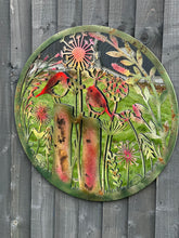 Laden Sie das Bild in den Galerie-Viewer, Handmade rusty 60cm wall plaque acrylic mirror of robin birds Tree Wall Plaque, Rusted coloured Metal, Garden/indoor Wall Art with peeling effect - Marissa's Garden & Gift
