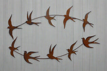 Afbeelding in Gallery-weergave laden, Handmade rusty Metal garden/outdoor Swallow Wall Art in flight - Marissa's Garden & Gift