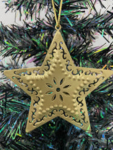 Load image into Gallery viewer, Handmade selection of ten hanging Christmas tree metal powder coated hanging tree ornaments. - Marissa's Garden & Gift
