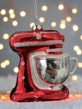 Load image into Gallery viewer, Christmas bakers mixer hanging decoration/christmas/seasonal/ glass hanging item - Marissa's Garden & Gift