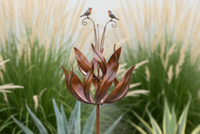 Load image into Gallery viewer, Robins of Sherwood bronze powder coated windsculpture/ windspinner garden ornament - Marissa's Garden & Gift