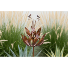 Load image into Gallery viewer, Robins of Sherwood bronze powder coated windsculpture/ windspinner garden ornament - Marissa's Garden & Gift