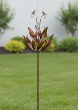 Load image into Gallery viewer, Robins of Sherwood bronze powder coated windsculpture/ windspinner garden ornament - Marissa's Garden & Gift