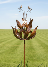 Load image into Gallery viewer, Robins of Sherwood bronze powder coated windsculpture/ windspinner garden ornament - Marissa's Garden & Gift