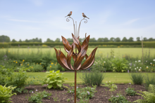 Load image into Gallery viewer, Robins of Sherwood bronze powder coated windsculpture/ windspinner garden ornament - Marissa's Garden & Gift