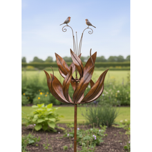 Load image into Gallery viewer, Robins of Sherwood bronze powder coated windsculpture/ windspinner garden ornament - Marissa's Garden & Gift