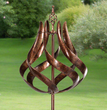 Indlæs billede til gallerivisning Roseland burnished gold garden wind sculpture spinner - Marissa's Garden & Gift