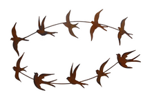 Afbeelding in Gallery-weergave laden, Handmade rusty Metal garden/outdoor Swallow Wall Art in flight - Marissa's Garden & Gift
