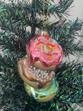 Load image into Gallery viewer, Christmas glass stacking donuts decoration/christmas/seasonal/ glass hanging item - Marissa's Garden & Gift