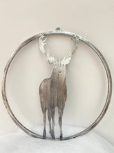 Afbeelding in Gallery-weergave laden, Handmade reindeer silver wall art for indoors/outdoors 30 x 1 x 32cm - Marissa's Garden & Gift
