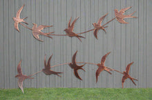 Afbeelding in Gallery-weergave laden, Handmade bronze Metal garden/indoor/outdoor Swallow Wall Art in flight - Marissa's Garden & Gift