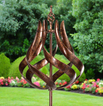Indlæs billede til gallerivisning Roseland burnished gold garden wind sculpture spinner - Marissa's Garden & Gift