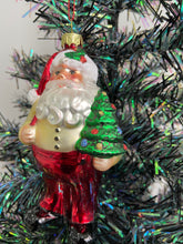 Charger l'image dans la galerie, Glass Christmas tree Santa Claus/Father Christmas Christmas bauble tree hanging decoration/christmas/seasonal/ glass hanging item - Marissa's Garden & Gift