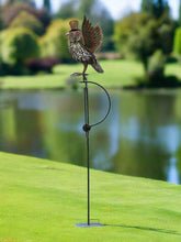 Load image into Gallery viewer, Handmade powder coated owl sculpture rocker 164cm tall - Marissa's Garden & Gift