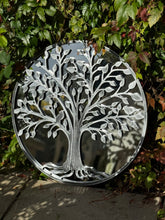 Laden Sie das Bild in den Galerie-Viewer, Tree of life silver resin touch Outdoor/Indoor mirror/ mirrored wall art - Marissa's Garden & Gift