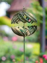 Indlæs billede til gallerivisning Kenwood Burnished Gold Garden Wind Sculpture Spinner - Marissa's Garden & Gift