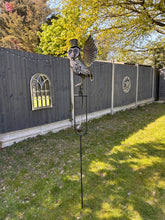 Load image into Gallery viewer, Handmade powder coated owl sculpture rocker 164cm tall - Marissa's Garden & Gift