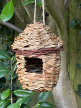 Indlæs billede til gallerivisning Handmade hut weave rattan birdhouse 14 x 14 x 17cm - Marissa's Garden & Gift