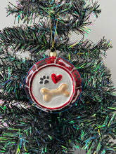 Load image into Gallery viewer, Glass dog bowl Christmas bauble tree hanging decoration/christmas/seasonal/ glass hanging item - Marissa's Garden & Gift