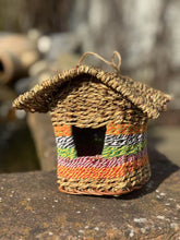 Charger l'image dans la galerie, Handmade house weave rattan birdhouse with roof measuring 17x17x21cm - Marissa's Garden & Gift