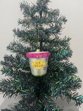 Load image into Gallery viewer, Christmas glass ice cream tub /christmas/seasonal/ glass hanging item - Marissa's Garden & Gift