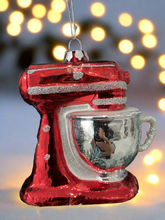 Load image into Gallery viewer, Christmas bakers mixer hanging decoration/christmas/seasonal/ glass hanging item - Marissa's Garden & Gift
