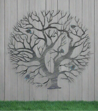 Afbeelding in Gallery-weergave laden, Tree of life silver with a black touch wall art for outdoors and indoors 60cm - Marissa's Garden & Gift