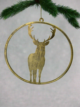 Afbeelding in Gallery-weergave laden, Handmade reindeer gold wall art for indoors/outdoors 30 x 1 x 32cm - Marissa's Garden & Gift