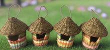 Load image into Gallery viewer, Handmade hut weave rattan birdhouses with roof measuring 15 x 18cm - Marissa's Garden & Gift