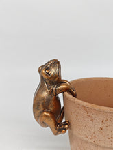 Load image into Gallery viewer, Polyresin pair of bronze coloured frog pot hangers - Marissa's Garden & Gift