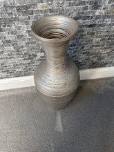 Laden Sie das Bild in den Galerie-Viewer, Silver handmade bamboo vase 60cm tall floor or table vase - Marissa's Garden & Gift