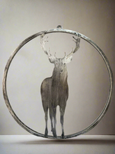 Afbeelding in Gallery-weergave laden, Handmade reindeer silver wall art for indoors/outdoors 30 x 1 x 32cm - Marissa's Garden & Gift