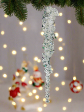 Charger l'image dans la galerie, Handmade christmas tree hanging icicle measuring 4 x 2.5 x 23.5cm 4 pieces - Marissa's Garden & Gift