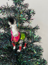 Indlæs billede til gallerivisning Christmas zebra hanging decoration/christmas/seasonal/ glass hanging item - Marissa's Garden & Gift