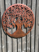 Load image into Gallery viewer, Handmade tree of life with heart and lovebirds bronze effect 60cm wall art suitable for indoors/outdoors anniversary/birthday gift - Marissa's Garden & Gift
