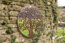 Afbeelding in Gallery-weergave laden, Handmade 60cm bronze with black touch metal Wall Plaque with acrylic mirror, colourful Metal, Garden/indoor Wall Art powder coated steel - Marissa's Garden & Gift