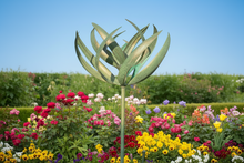 Laden Sie das Bild in den Galerie-Viewer, Burghley garden wind sculpture spinner verdigris - Marissa's Garden & Gift