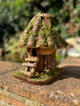 Load image into Gallery viewer, Handmade wooden birdhouse hut with ladder 19x19x23cm - Marissa's Garden & Gift