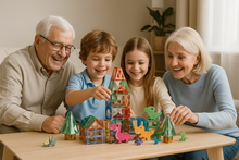 Laden Sie das Bild in den Galerie-Viewer, 98-Piece Magnetic Blocks with Dinosaurs – Educational STEM Building Toy Set - Marissa's Garden & Gift