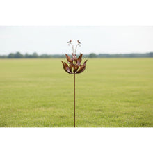 Load image into Gallery viewer, Robins of Sherwood bronze powder coated windsculpture/ windspinner garden ornament - Marissa's Garden & Gift
