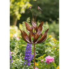 Load image into Gallery viewer, Robins of Sherwood bronze powder coated windsculpture/ windspinner garden ornament - Marissa's Garden & Gift