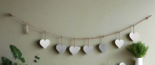 Afbeelding in Gallery-weergave laden, Handmade powder coated hanging silver heart garland measuring 150 x 20 x 1cm - Marissa's Garden & Gift