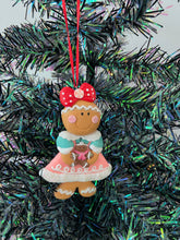 Load image into Gallery viewer, Resin Christmas gingerbread woman Christmas bauble tree hanging decoration/christmas/seasonal/ resin hanging item - Marissa's Garden & Gift