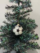 Load image into Gallery viewer, Glass Christmas football Christmas bauble tree hanging decoration/christmas/seasonal/ glass hanging item - Marissa's Garden & Gift