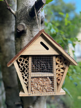Afbeelding in Gallery-weergave laden, Handmade wooden house shaped medium insect house 26 x 8 x 24cm - Marissa's Garden & Gift