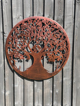 Load image into Gallery viewer, Handmade tree of life with heart and lovebirds bronze effect 60cm wall art suitable for indoors/outdoors anniversary/birthday gift - Marissa's Garden & Gift