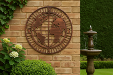 Afbeelding in Gallery-weergave laden, Handmade 60cm powder coated bronze world map Wall Art – Metal Garden & Home Décor