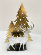 Afbeelding in Gallery-weergave laden, Handmade Christmas trees and reindeer t-light holder 34 x 10 x 45cm - Marissa's Garden & Gift