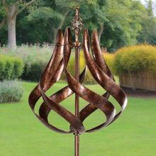 Indlæs billede til gallerivisning Roseland burnished gold garden wind sculpture spinner - Marissa's Garden & Gift