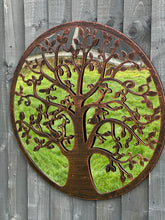 Afbeelding in Gallery-weergave laden, Handmade 60cm bronze with black touch metal Wall Plaque with acrylic mirror, colourful Metal, Garden/indoor Wall Art powder coated steel - Marissa's Garden & Gift